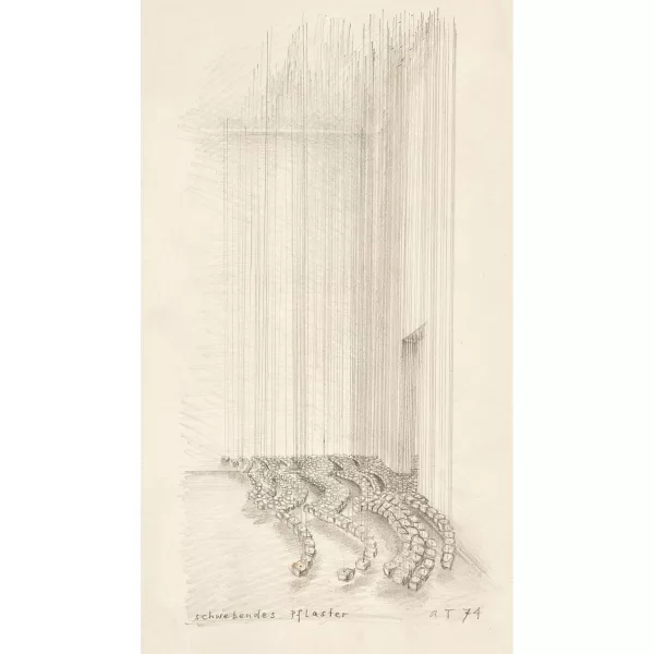 André Thomkins — "Schwebendes Pflaster".