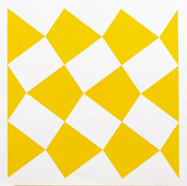 Andreas Christen — Andreas CHRISTEN (1936-2006) "Formations systémiques jaunes", 1973, sérigraphie