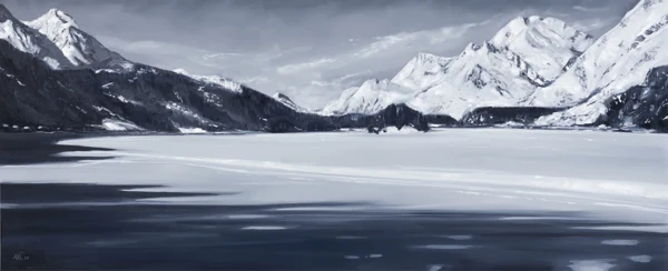 Andreas Rickenbacher — Licht und Schatten auf dem Silsersee, 2016