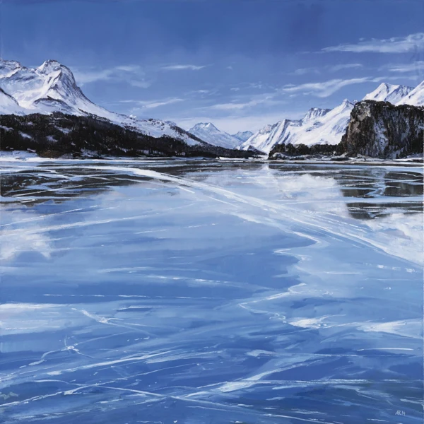 Andreas Rickenbacher — Eis auf dem Silsersee, 2014