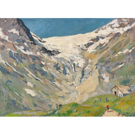 Gebirgslandschaft mit Gletscher