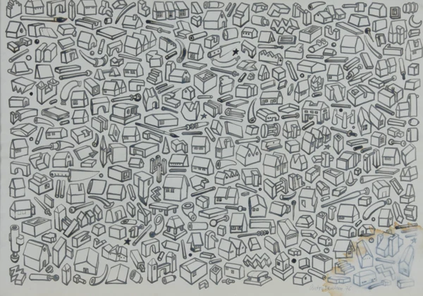 Anton Bruhin — Ohne Titel - Symbole, 1976