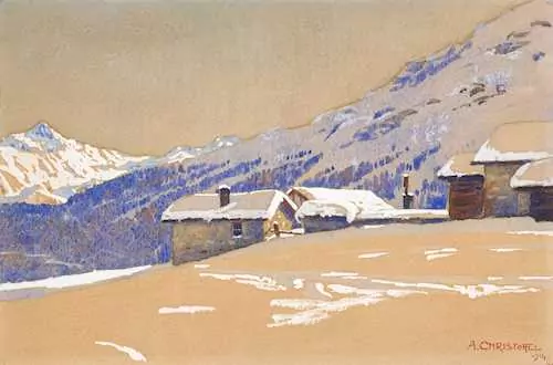 ANTON CHRISTOFFEL — Winterlandschaft. 1914. — Koller Auktionen
