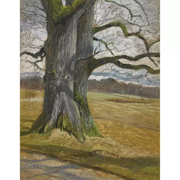 Herbstlandschaft mit einem Baum
