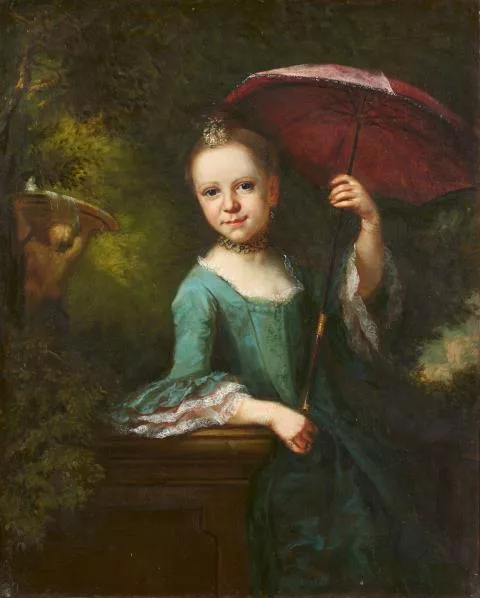 Anton Graff — Porträt einer jungen Dame mit Sonnenschirm