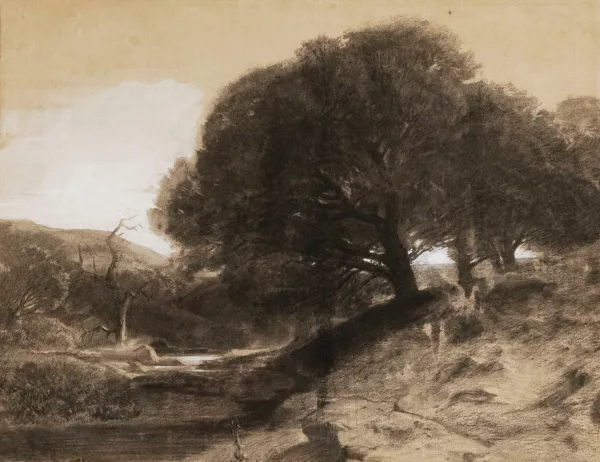 Antonio Fontanesi — Rivière et arbres