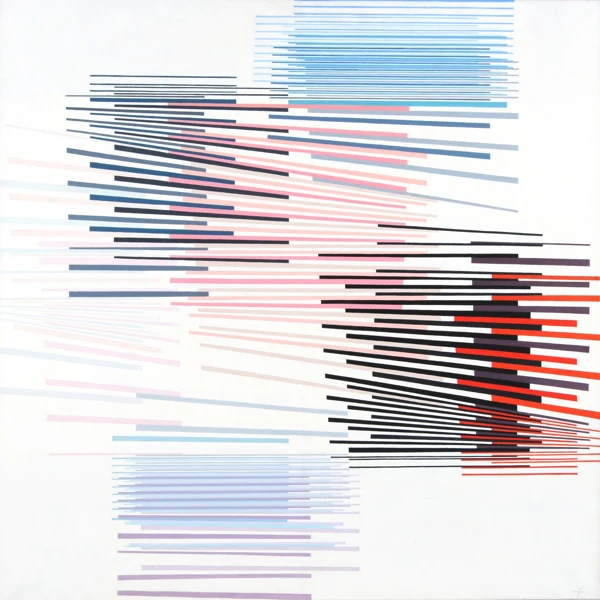 Arend Fuhrmann — System gebrochener Quadrate verschoben und verzogen 4 + 3 + 2 + 1, 1978