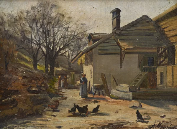 Armand Mauchain — Cour de ferme,