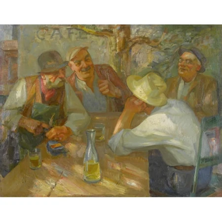 Bauern im Café