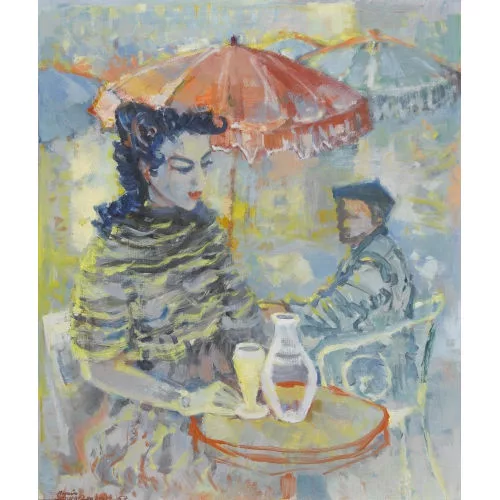 Armin Schwarzenbach — Dame im Café.