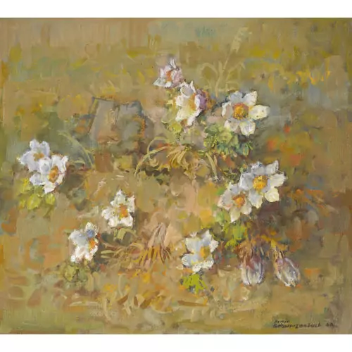 Stillleben mit blühenden Anemonen