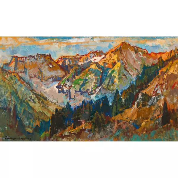 Bergkulisse in der Morgensonne