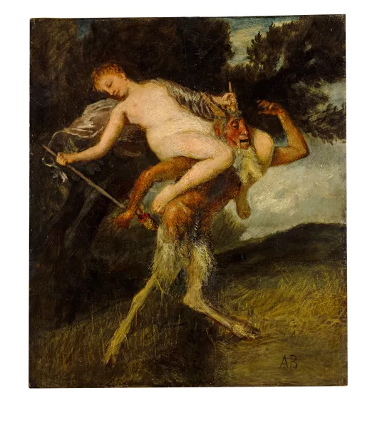 Arnold Böcklin — Nymphe auf den Schultern Pans