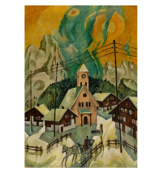 Arnold Brügger — Bergdorf im Winter