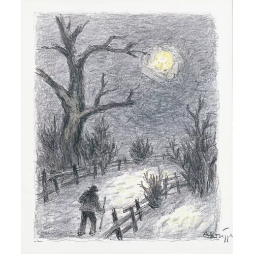 Arnold Brügger — Wanderer bei Mondschein.