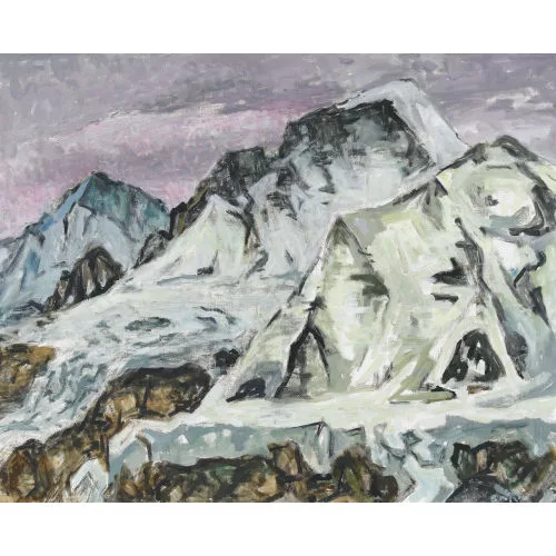 Arnold Brügger — Hochgebirgslandschaft mit Eiger, Mönch und Jungfrau.