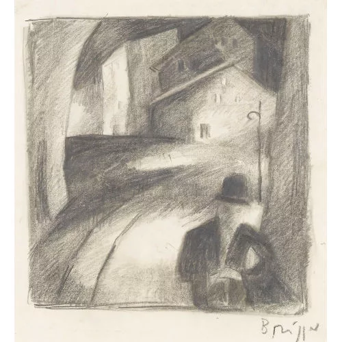 Arnold Brügger — Nächtliche Strassenszene.