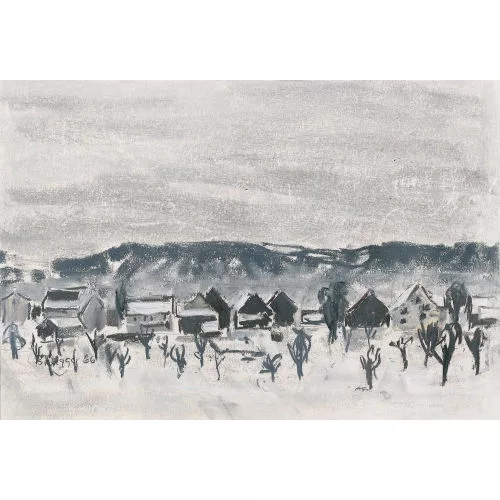Arnold Brügger — Verschneites Dorf.