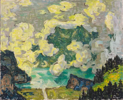Arnold Brügger — Brienzersee mit Wolken
