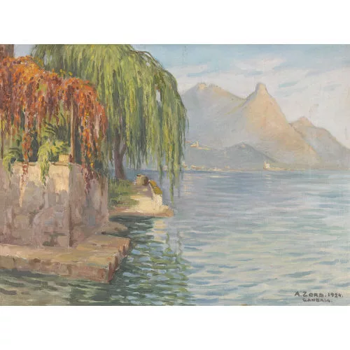 Arnold Zord — Uferpartie am Lago di Lugano.