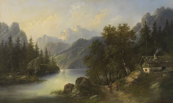 Arthur Calame — Vierwaldstättersee mit Blick auf den Urirotstock