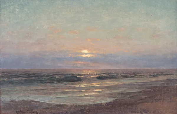Arthur Calame — Coucher de soleil sur la mer,