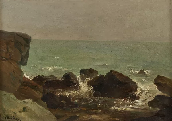 Arthur Calame — Bord de mer aux rochers