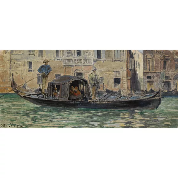 Arthur Calame — Venedigpartie mit Gondel.