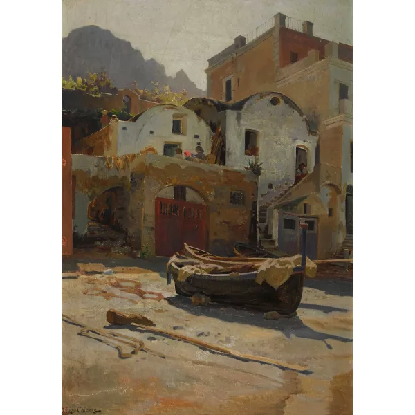 Arthur Calame — Village de pêcheur à la Riviera.
