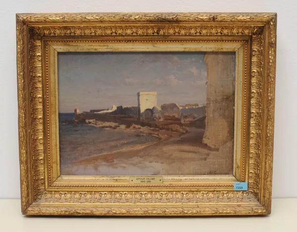 Arthur Calame — Küstenlandschaft mit Festungsanlage