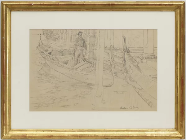Arthur Calame — Gondolier à Venise,