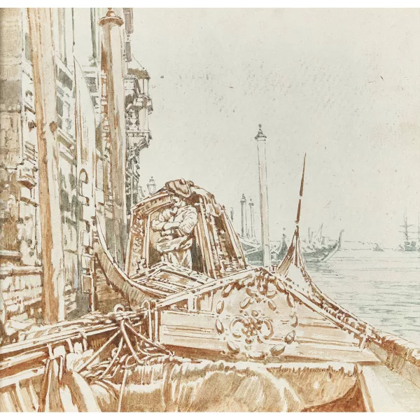 Arthur Calame — Gondeln in Venedig.
