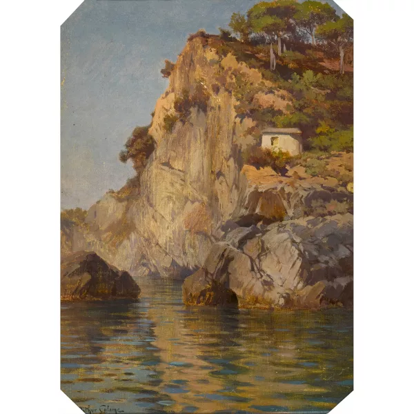 Arthur Calame — Felsige Uferpartie.