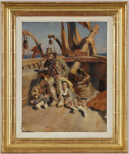 Arthur Calame — Arthur Calame (1843-1919), Père et ses deux enfants,