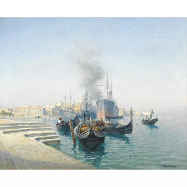 Arthur Calame — "La Giudecca depuis S. Giorgio Maggiore à Venise".