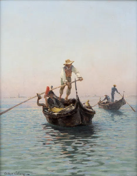Arthur Calame (1843-1919), "En pleine lagune - Venise" — DognyAuction
