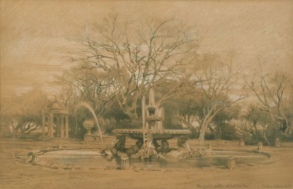 Arthur Calame — Brunnen der Villa Borghese