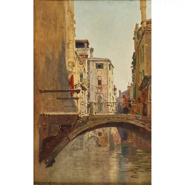 Arthur Calame — Kanalpartie in Venedig.