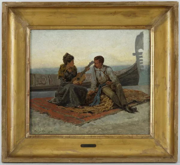 Arthur Calame — Arthur Calame (1843-1919), \\Couple à Venise\\,