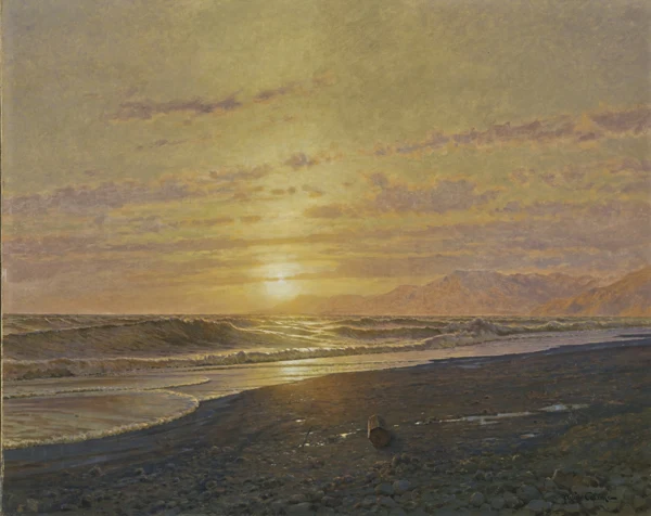 Arthur Calame — Soleil couchant sur la mer (Bordighera)