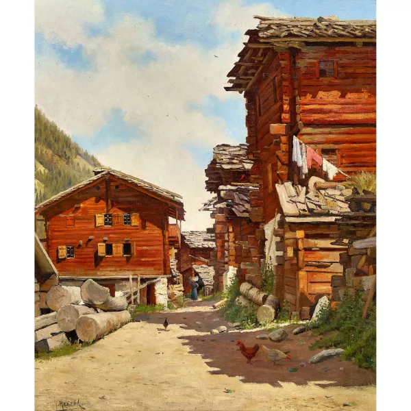 Arthur Herzog — "Châlet à Zinal".