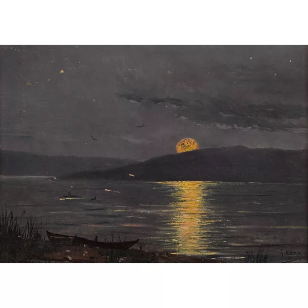 Arthur Herzog — Sonnenuntergang am See.
