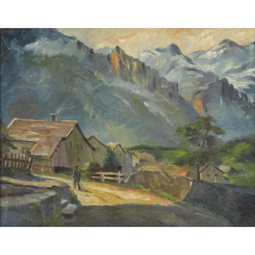 August Herzog — "Riedern im Kanton Glarus".