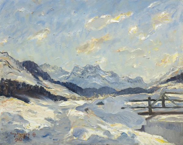 August Herzog — Bei St. Moritz, 1922