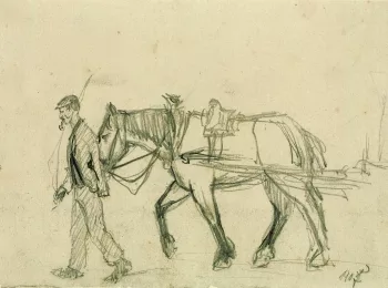 August Macke — Fuhrmann mit Gaul