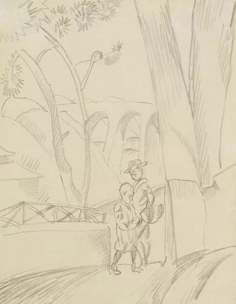 August Macke — Knaben in südlicher Landschaft