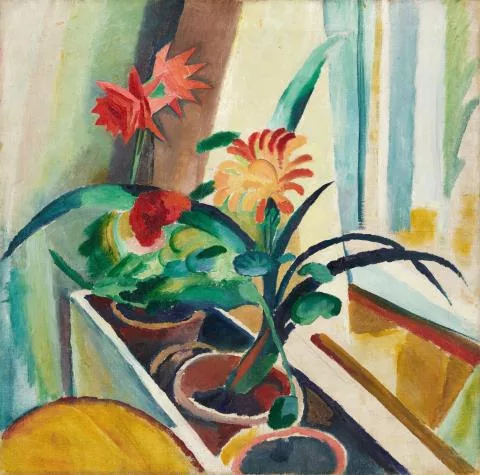 August Macke — Blumenkasten mit Kaktus