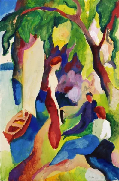 August Macke — Frauen am See (Die Landung)