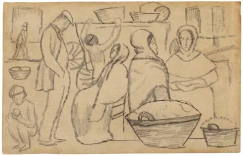August Macke — Auf dem Markt I