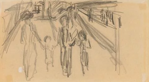 August Macke — Zwei Frauen mit zwei Kindern